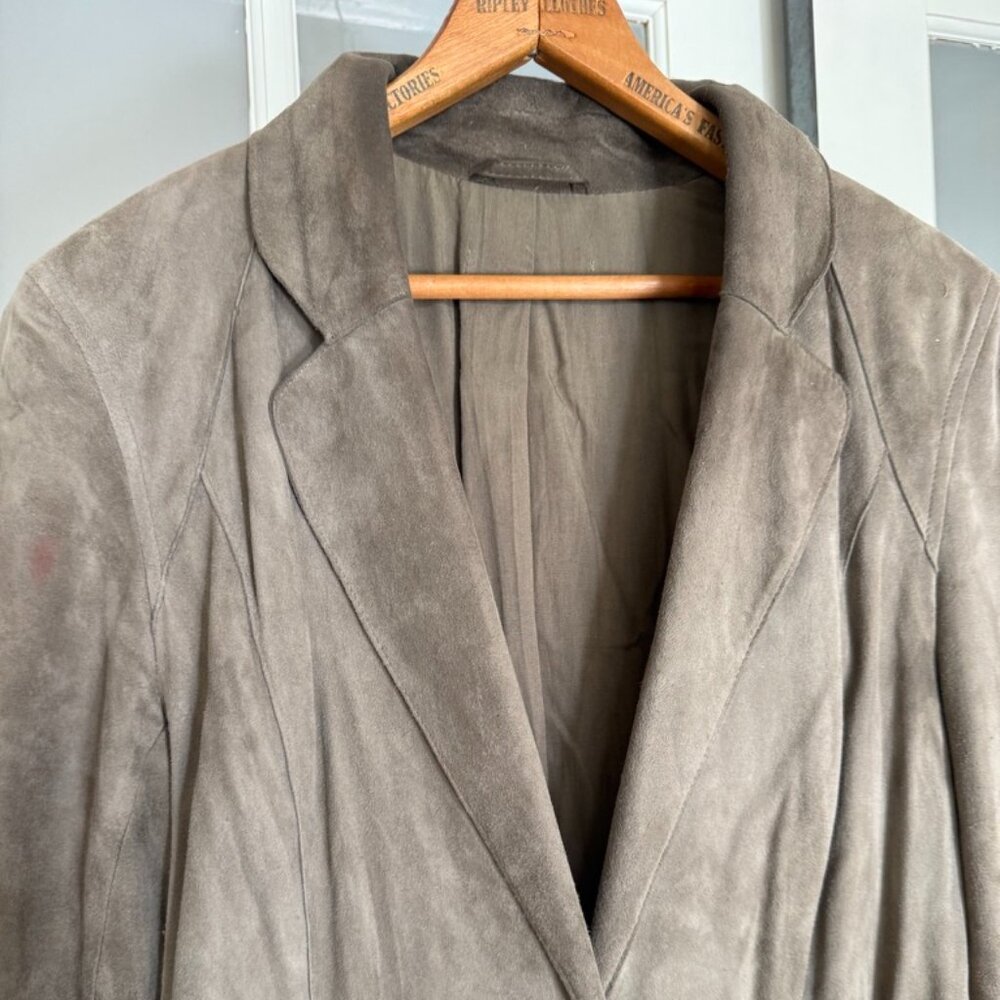 Suede gray blazer